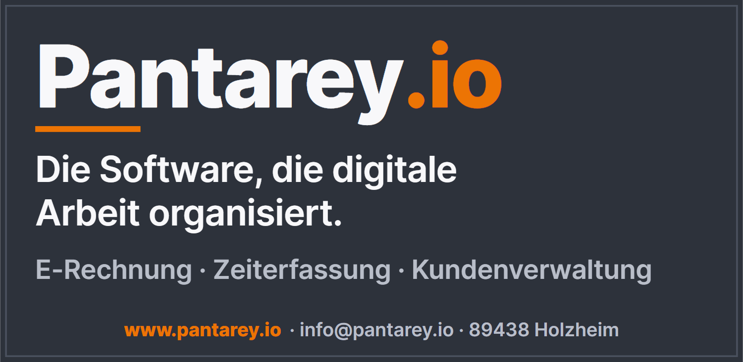 Pantarey Zeitungsanzeige, dunkler Grund, alternativer Claim