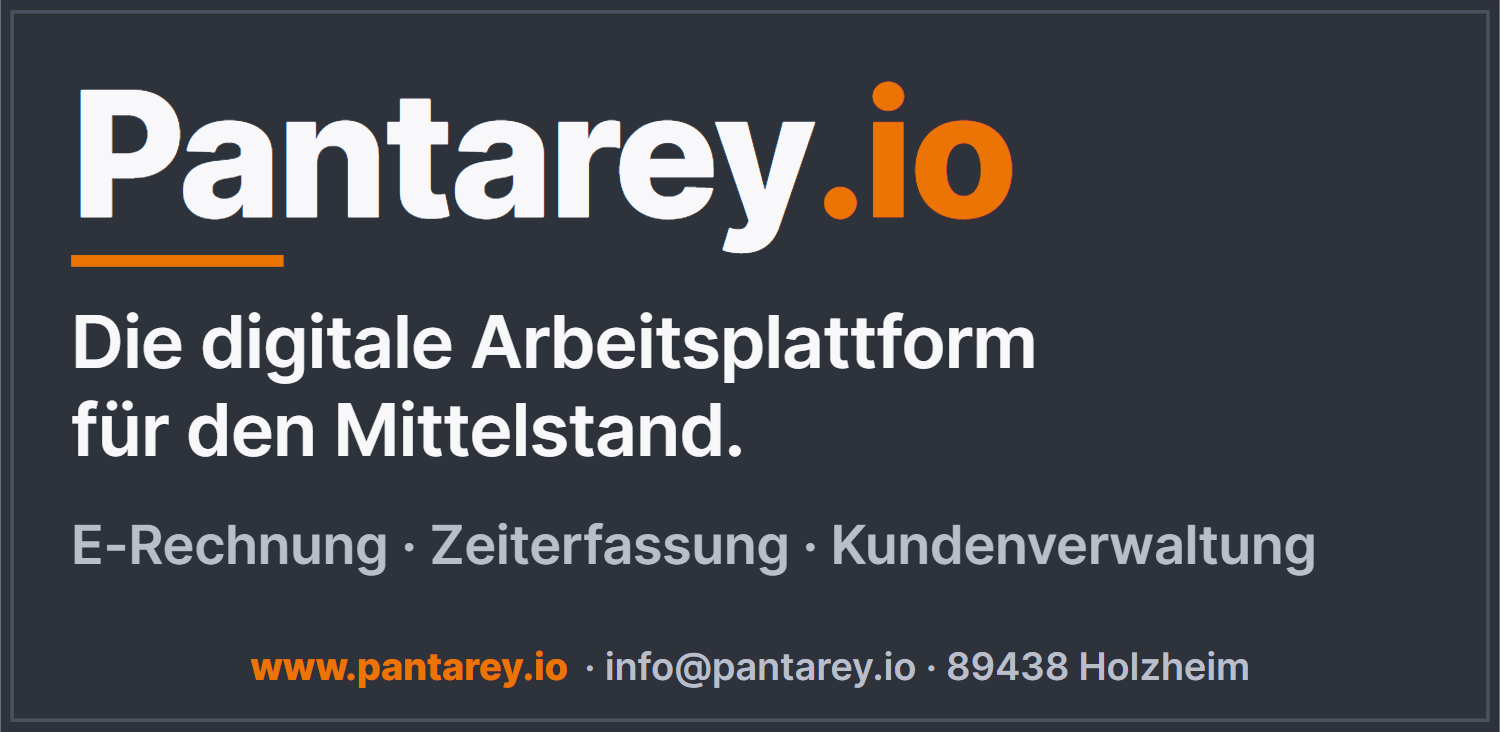 Pantarey Zeitungsanzeige, dunkler Grund