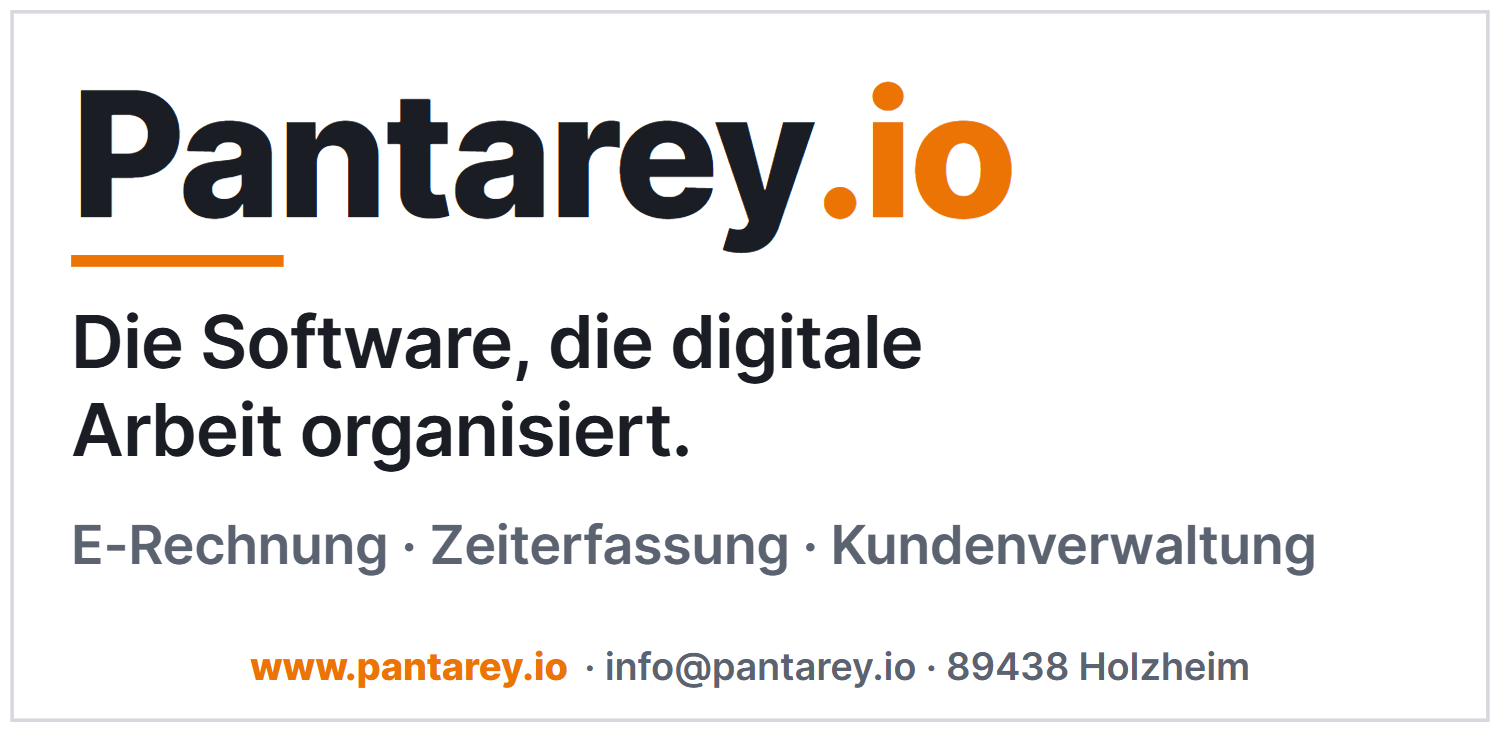 Pantarey Zeitungsanzeige, heller Grund, alternativer Claim