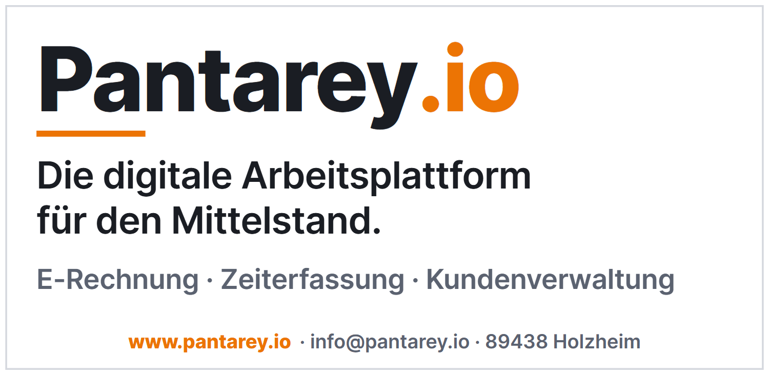 Pantarey Zeitungsanzeige, heller Grund