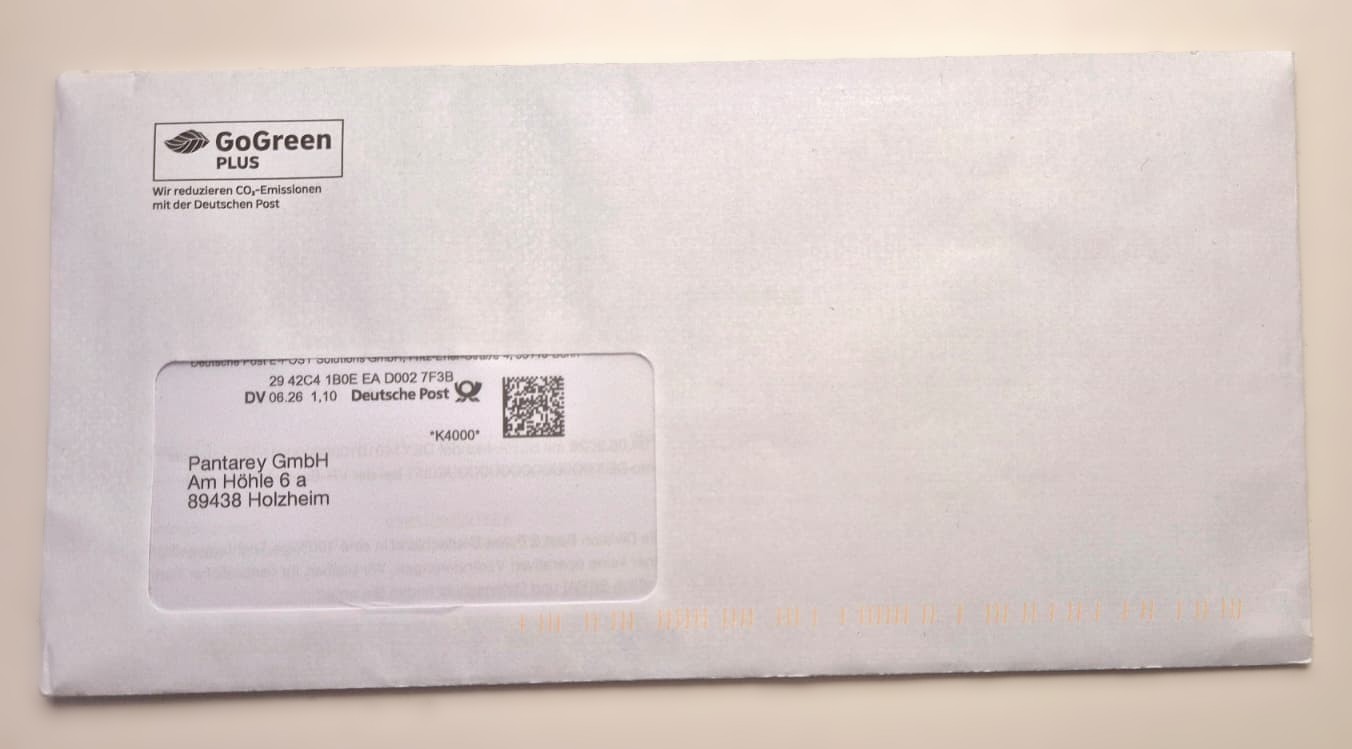 Gedruckter und frankierter Brief von einfach-brief.de