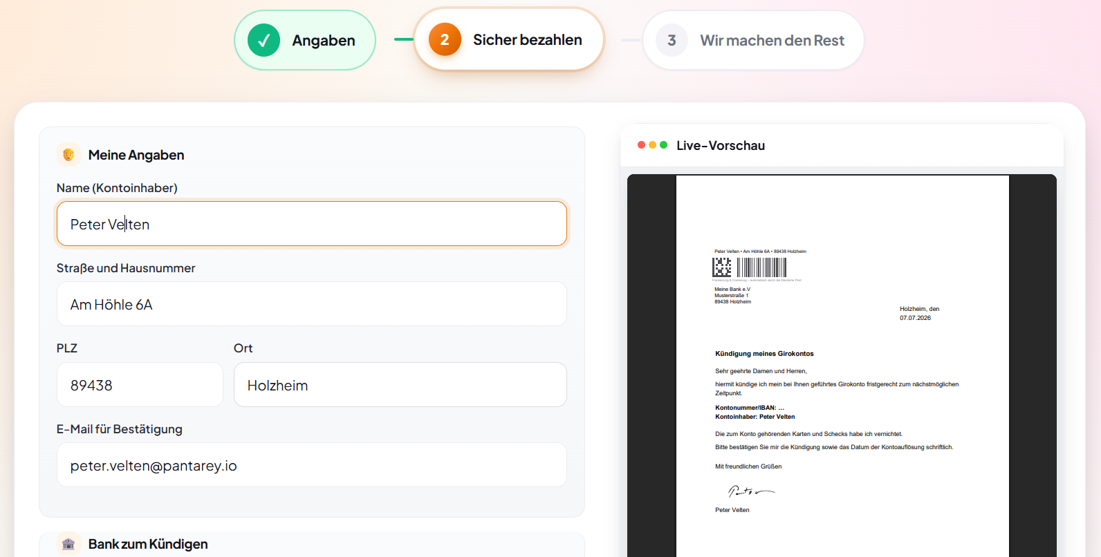 einfach-brief.de – PDF hochladen, Adresse eintragen und Brief per Post versenden